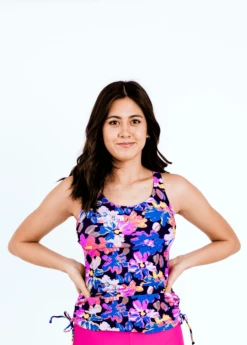 Maya Swim Top With Swim Shorts -Calypsa Sales 02 graffiti garden modli cropped 743 100 2398 2415 1