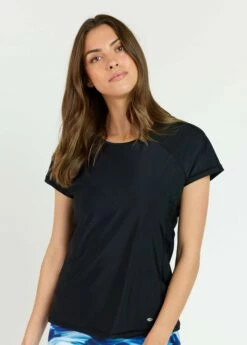 Loose Fit Adele Swim Top With Flowy Swim Skort -Calypsa Sales 042822 calypsa 0364 1 modli cropped 406 126 2545 3118 7