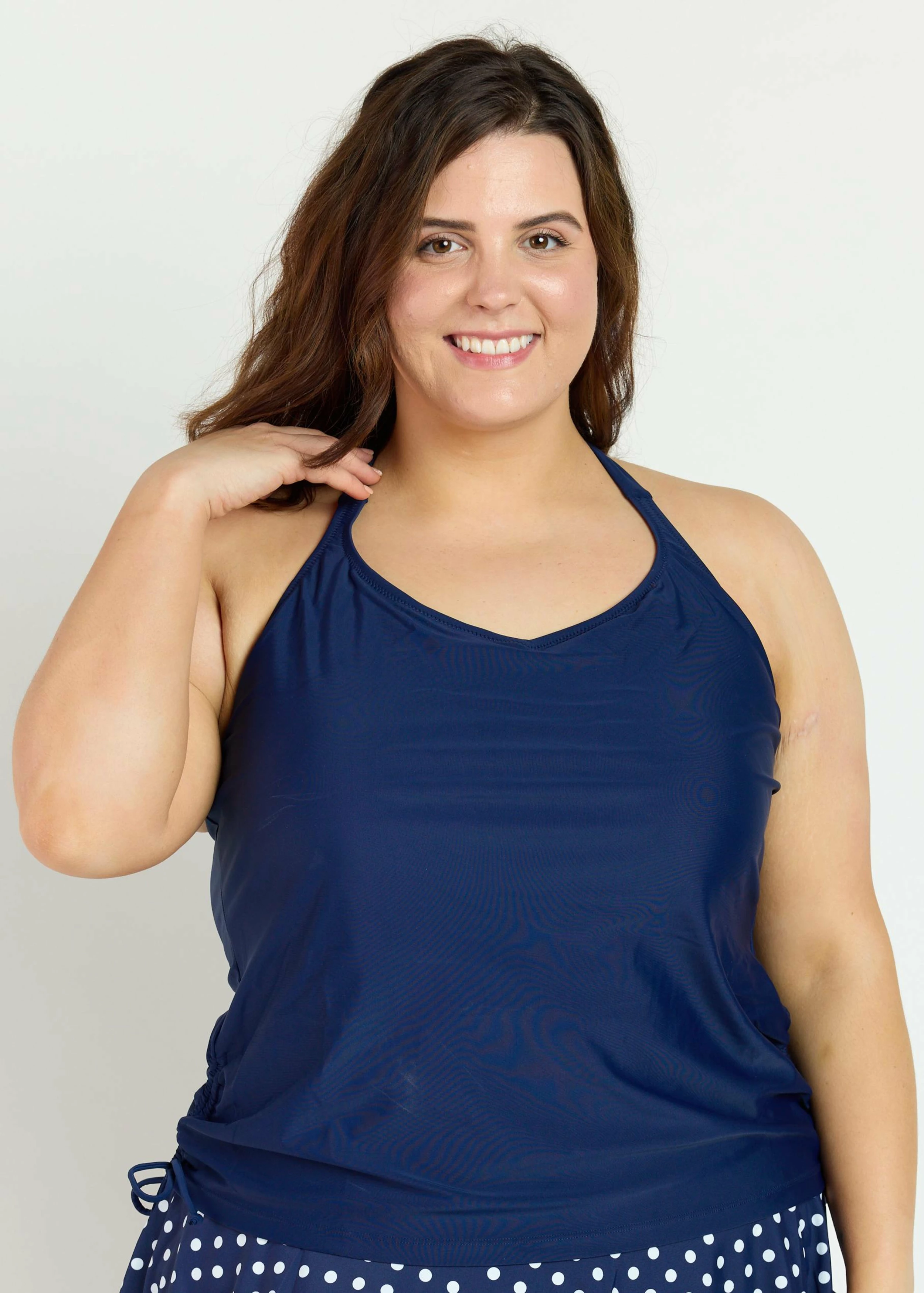 Plus Size Halter Maya Swim Top With Flowy Swim Skort 4 Plus Size Halter Maya Swim Top With Flowy Swim Skort - Image 2