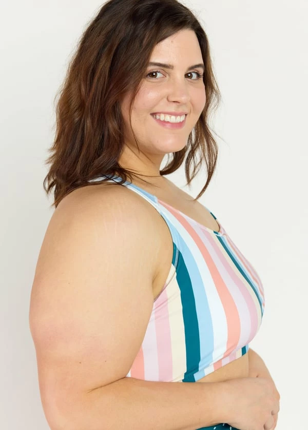 Plus Size Racerback Swim Bra With High-Waisted Bikini Bottom 4 Plus Size Racerback Swim Bra With High-Waisted Bikini Bottom - Image 2