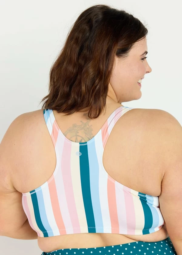 Plus Size Racerback Swim Bra With High-Waisted Bikini Bottom 5 Plus Size Racerback Swim Bra With High-Waisted Bikini Bottom - Image 3