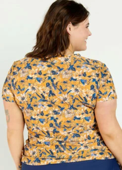 Plus Size Adele Swim Top With Midi Swim Skort 18 Plus Size Adele Swim Top With Midi Swim Skort -Calypsa Sales 042822 calypsa 1069 1 modli cropped 45 9 2608 3595