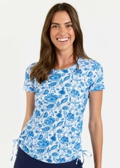 Adele Swim Top With Skirted Long Swim Leggings