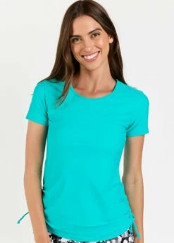 Adele Swim Top With Long Bike Swim Shorts