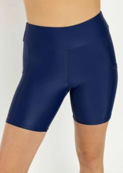 Plus Size Mid-thigh Swim Shorts With Pockets