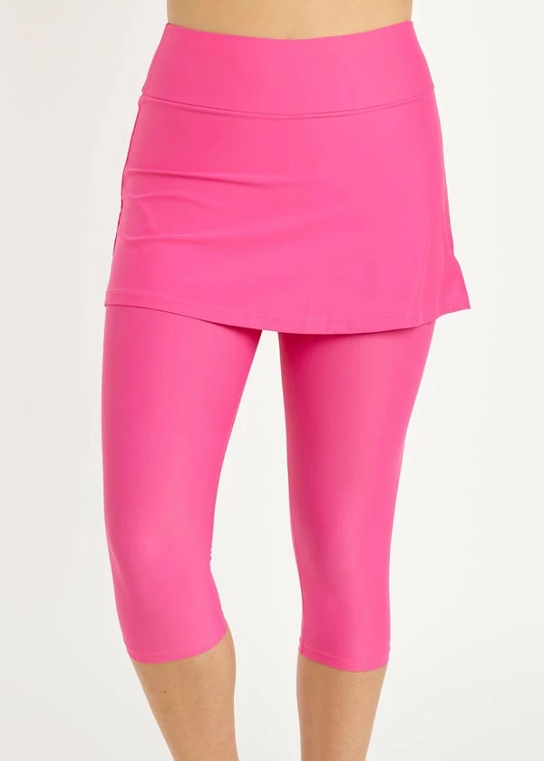 Half-Zip Nora Swim Top With Skirted Swim Capris 12 Half-Zip Nora Swim Top With Skirted Swim Capris - Image 10