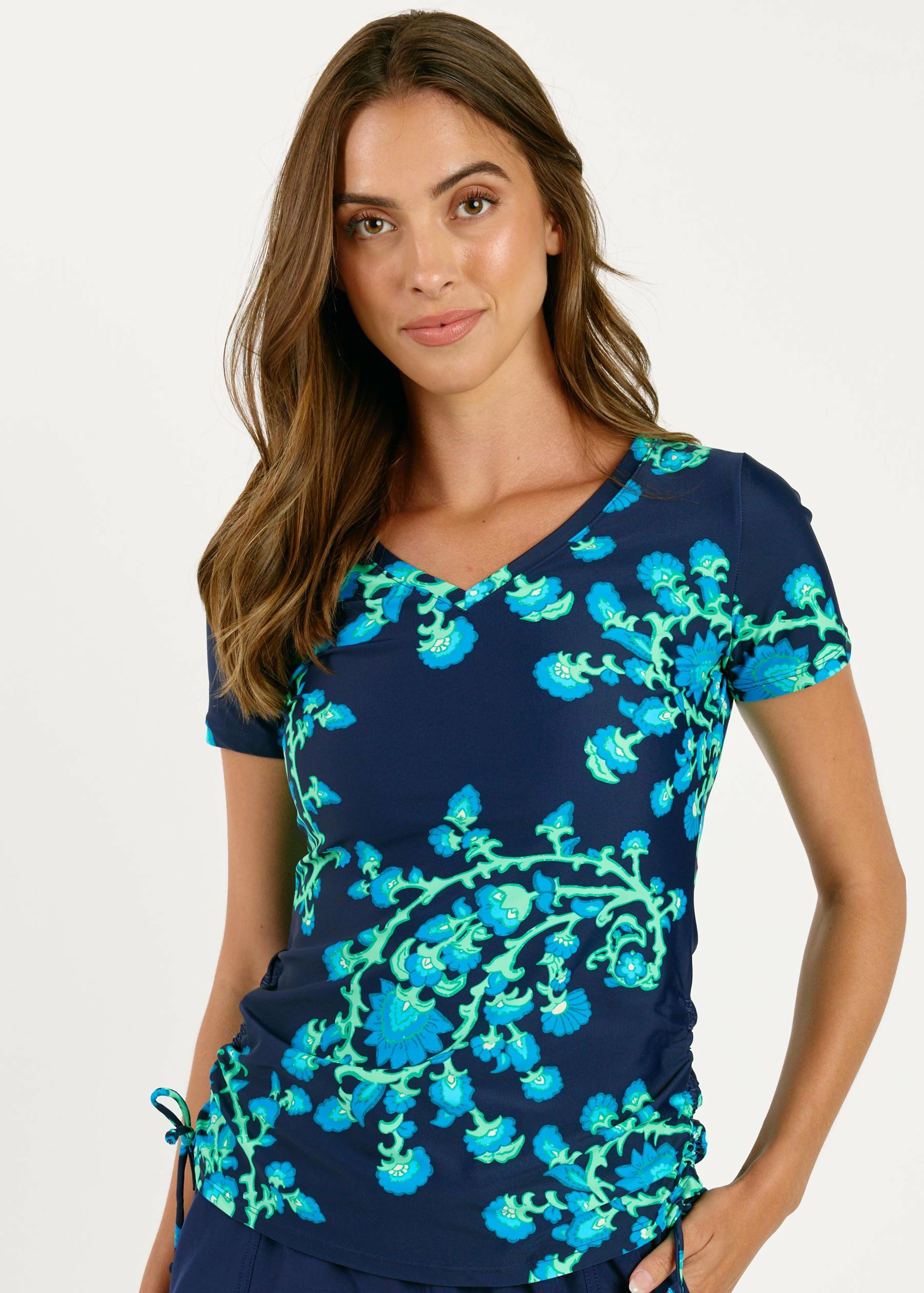 V-Neck Adele Swim Top With 4" Board Shorts 12 V-Neck Adele Swim Top With 4" Board Shorts - Image 10