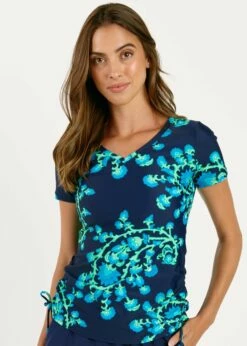 Plus Size V-Neck Adele Swim Top 27 Plus Size V-Neck Adele Swim Top -Calypsa Sales 070622 calypsa 0706 modli cropped 148 4 1949 2524 9