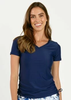 V-Neck Adele Swim Top With 4" Board Shorts 18 V-Neck Adele Swim Top With 4" Board Shorts -Calypsa Sales 070622 calypsa 1071 1 modli cropped 310 44 1929 2309 3