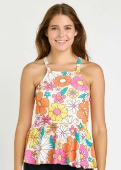 Scarlett Swim Top With Mid-Thigh Swim Shorts With Pockets -Calypsa Sales 082922 calypsa 0515 modli cropped 692 198 1795 1742 1