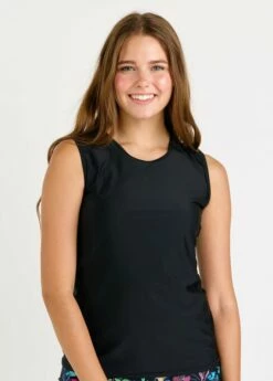 Loose Fit Maya Swim Top With Skirted Swim Capris