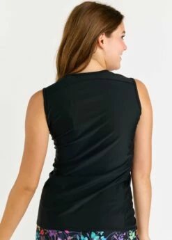 Loose Fit Maya Swim Top With Skirted Swim Capris -Calypsa Sales 082922 calypsa 1068 modli cropped 302 14 2311 2825