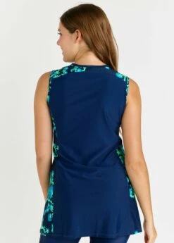 Serena Swim Tunic With Mid-Thigh Swim Shorts -Calypsa Sales 082922 calypsa 1536 modli cropped 62 9 2339 3196