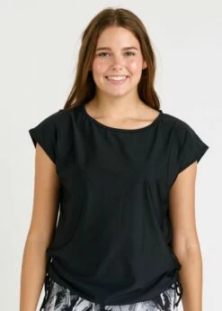 Daphne Loose Fit Swim Top With Capri Swim Leggings