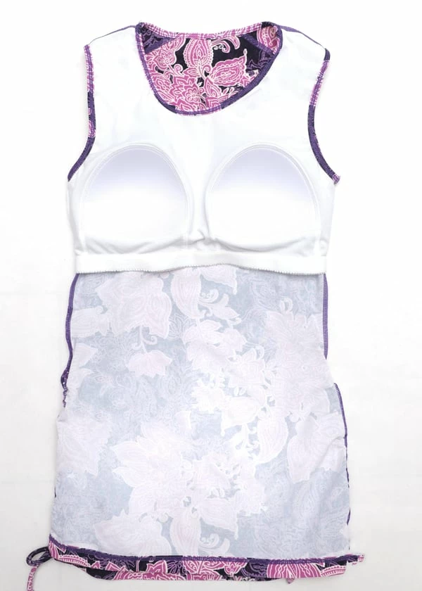 Closed Back Maya Swim Top With Capri Swim Leggings 5 Closed Back Maya Swim Top With Capri Swim Leggings - Image 3