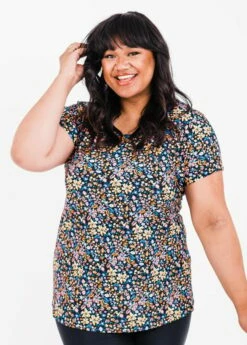 Plus Size Anna Swim Tunic With Capri Swim Leggings