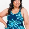 Plus Size Maya Tankini Swim Top With Flowy Swim Skort -Calypsa Sales dsc 0863 modli cropped 1085 813 2239 2428