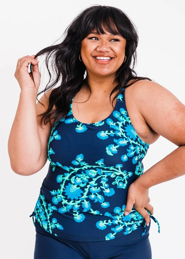 Plus Size Maya Tankini Swim Top With Flowy Swim Skort 4 Plus Size Maya Tankini Swim Top With Flowy Swim Skort - Image 2