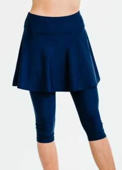 Plus Size Flared Swim Skort With Capri Swim Leggings -Calypsa Sales dsc 0950 modli cropped 102 5 2501 3362 1