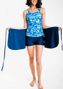 Plus Size Layla Crop Swim Top With Sarong Wrap Swim Skirt & Bikini Bottom -Calypsa Sales dsc 1082 3 modli cropped 8 9 3075 4310 4