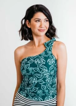 Layla Crop Swim Top With High-Waisted Bikini Bottom