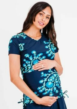 Nina Nursing And Maternity Swim Top With Midi Swim Skort -Calypsa Sales dsc 4692 1 modli cropped 967 860 2283 2709