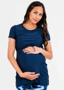 Nikki Nursing And Maternity Swim Tunic With Capri Swim Leggings