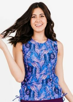 Closed Back Maya Swim Top With Long Swim Leggings