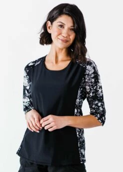 Loose Fit Margaux Swim Top With Above The Knee Board Shorts -Calypsa Sales dsc 5887 modli cropped 752 664 2190 2676 1