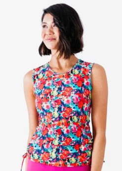 Closed Back Maya Swim Top With Long Swim Skort -Calypsa Sales dsc 6050 modli cropped 1007 690 2314 2519 2