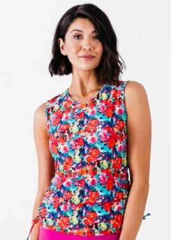 Closed Back Maya Swim Top With Capri Swim Leggings