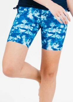 Plus Size Halter Maya Swim Top With Mid-Thigh Swim Shorts -Calypsa Sales dsc 6252 modli cropped 900 2179 2061 3804