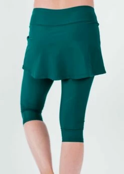 Plus Size Adjustable Strap Maya Swim Top With Skirted Swim Capris -Calypsa Sales dsc 9807 modli cropped 383 123 2807 3515