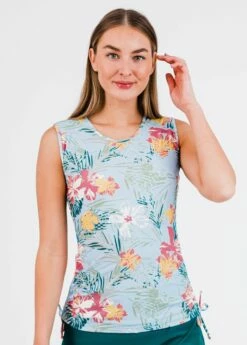 Closed Back Maya Swim Top With Long Swim Skort -Calypsa Sales edited 2345 modli cropped 814 532 2140 2387 2