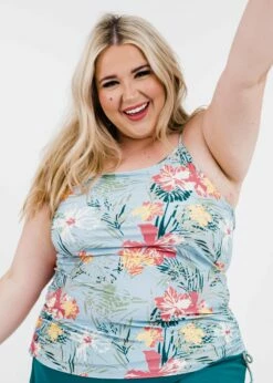 Plus Size Adjustable Strap Maya Swim Top With Midi Swim Skort -Calypsa Sales edited 3270 modli cropped 661 675 2403 3112 1