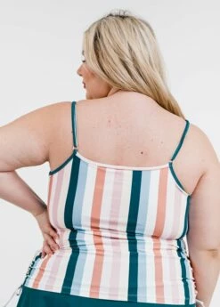 Plus Size Adjustable Strap Maya Swim Top With Skirted Swim Capris -Calypsa Sales edited 3349 modli cropped 713 218 2558 2800