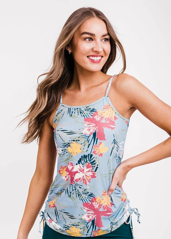 Adjustable Strap Maya Swim Top With Long Bike Swim Shorts 4 Adjustable Strap Maya Swim Top With Long Bike Swim Shorts - Image 2