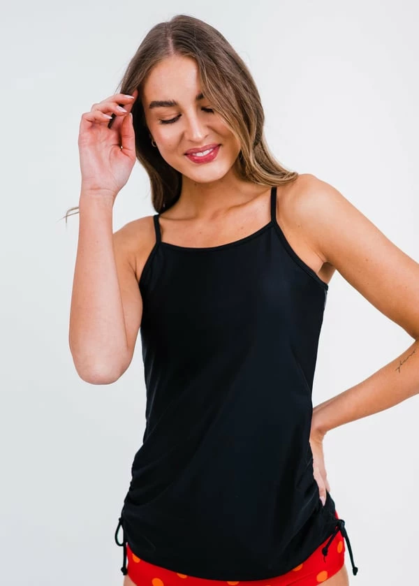 Adjustable Strap Maya Swim Top With High-Waisted Bikini Bottom 3 Adjustable Strap Maya Swim Top With High-Waisted Bikini Bottom