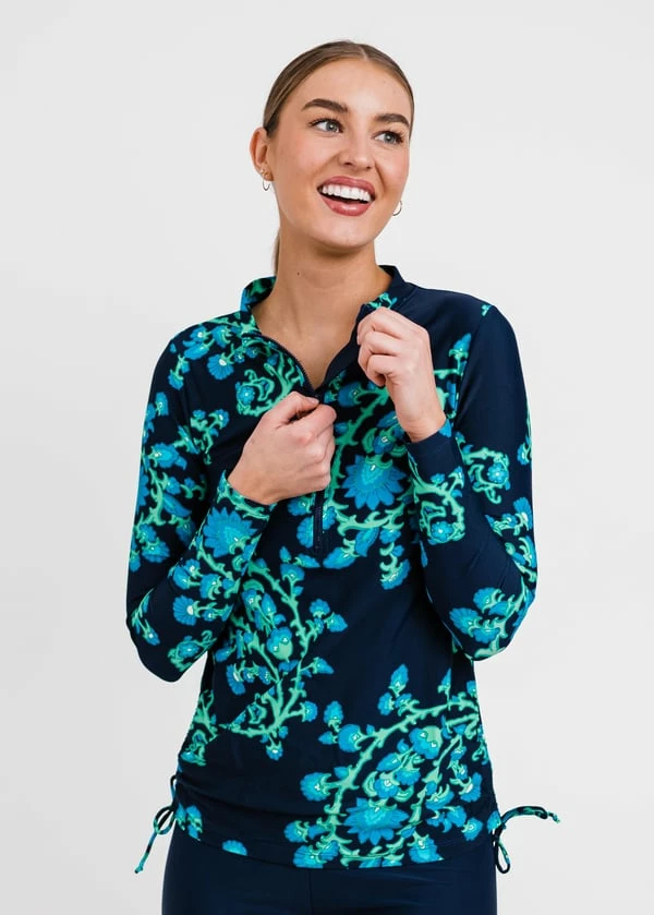 Plus Size Half-Zip Nora Swim Top 6 Plus Size Half-Zip Nora Swim Top - Image 4