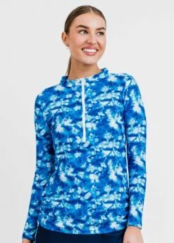 Half-Zip Nora Swim Top With Skirted Swim Capris 28 Half-Zip Nora Swim Top With Skirted Swim Capris -Calypsa Sales edited 5042 1 modli cropped 941 645 2320 2574 1