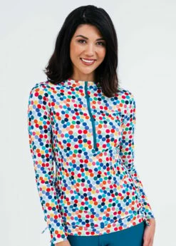 Half-Zip Nora Swim Top With Capri Swim Leggings -Calypsa Sales edited 8762 modli cropped 372 651 2796 4043