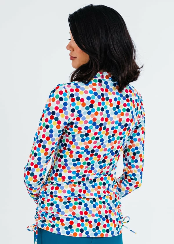 Half-Zip Nora Swim Top With Long Bike Swim Shorts 6 Half-Zip Nora Swim Top With Long Bike Swim Shorts - Image 4