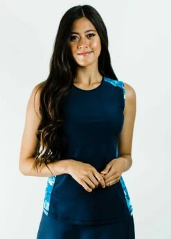 Loose Fit Maya Swim Top With Flowy Swim Skort -Calypsa Sales final 0716 100000045288 modli cropped 737 1227 2045 3057 1