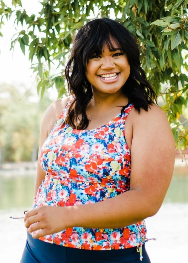 Plus Size Maya Swim Top With Removable Cups With Long Bike Swim Shorts 8 Plus Size Maya Swim Top With Removable Cups With Long Bike Swim Shorts - Image 6