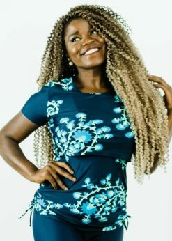 Nina Nursing And Maternity Swim Top With Swim Shorts -Calypsa Sales final 2999 100000048576 modli cropped 1040 1071 2215 2715 5