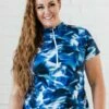 Plus Size Half-Zip Adele Swim Top With Swim Shorts -Calypsa Sales final 3 5928 100000043304 modli cropped 1043 1155 2317 2938