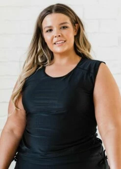 Plus Size Closed Back Maya Swim Top With Flowy Swim Skort