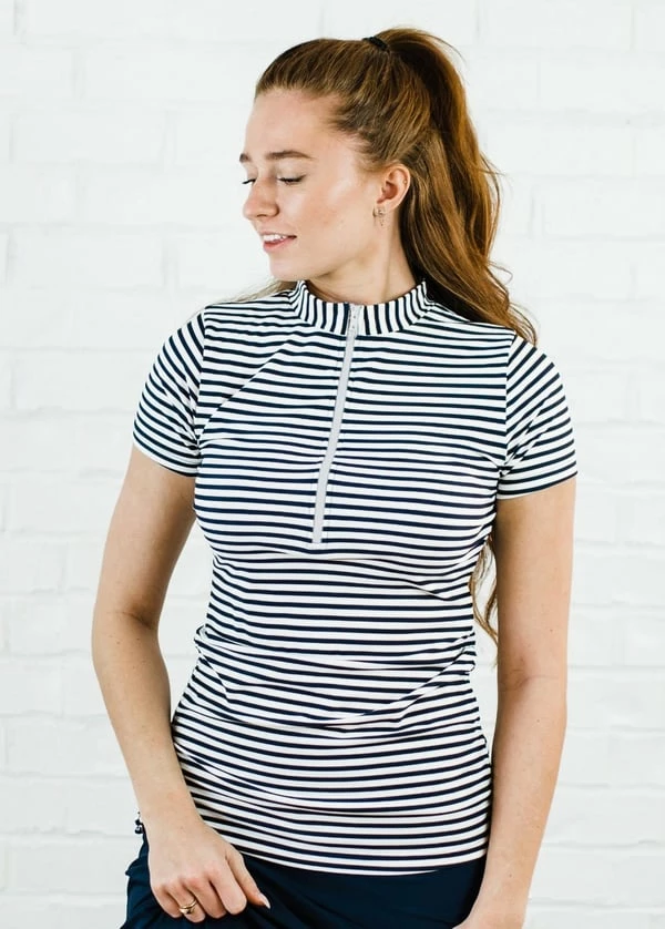 Half-Zip Adele Swim Top With Long Swim Leggings 7 Half-Zip Adele Swim Top With Long Swim Leggings - Image 5