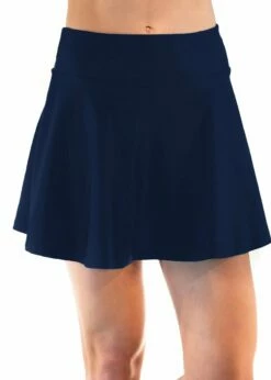Maya Tankini Swim Top With Flowy Swim Skort -Calypsa Sales flowy swim skort front navy 1 modli cropped 3 3 973 1361 9