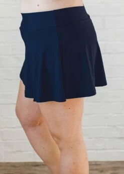 Plus Size Maya Swim Top With Flowy Swim Skort -Calypsa Sales flowy swim skort plus side navy modli cropped 452 4 2895 3422 2